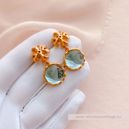 TORY BURCH Серьги «Голубой лед»