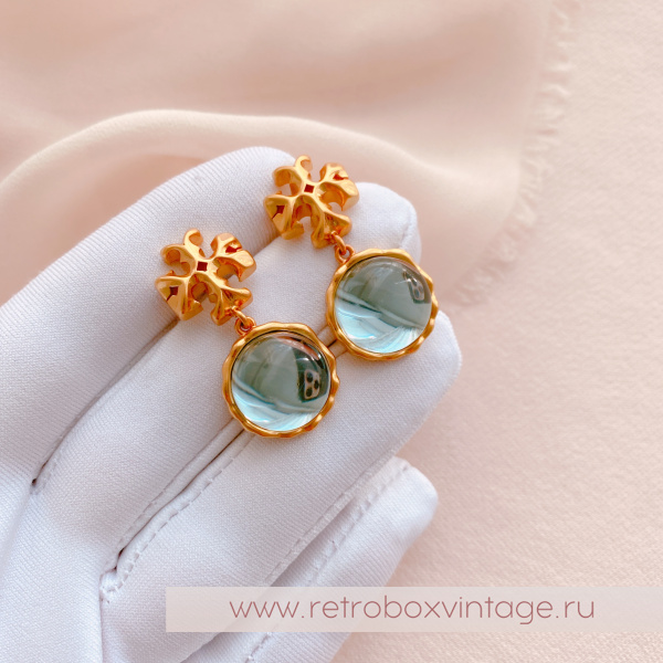 TORY BURCH Серьги «Голубой лед»