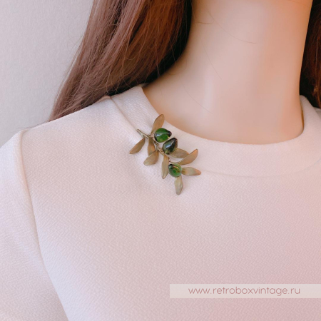 MICHAEL MICHAUD Брошь «Веточка оливы»