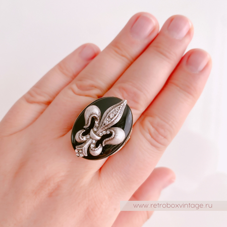 SWEET ROMANCE Кольцо «Королевская лилия - флер де лис» серебро