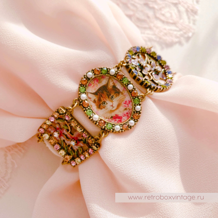 SWEET ROMANCE Браслет "Кошки и цветы"