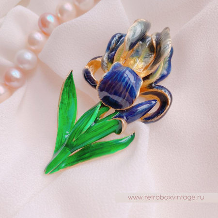 MFA Брошь «Синий ирис» / Музейная коллекция