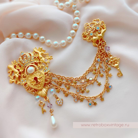 KIRKS FOLLY Брошь-шатлен «Ключи к сердцу»