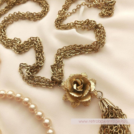 GIOVANNI Ожерелье и браслет «Золотая роза»