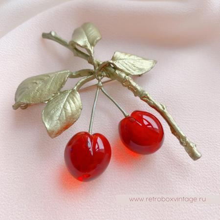 MICHAEL MICHAUD Брошь «Вишня морелло» музейная коллекция