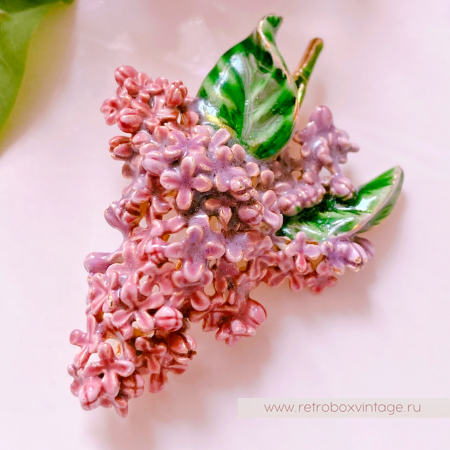 MFA Брошь «Нежная лиловая сирень» Музейная коллекция