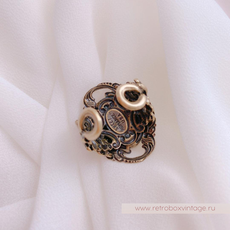 SWEET ROMANCE Кольцо «Одетта: фиолетовый аметист в бронзе» (уценка)