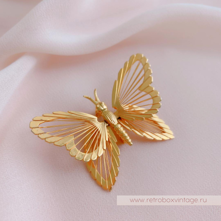 MONET Пара брошей «На удачу: бабочка и клевер»