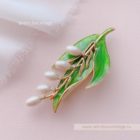 MONET Брошь «Майский ландыш»