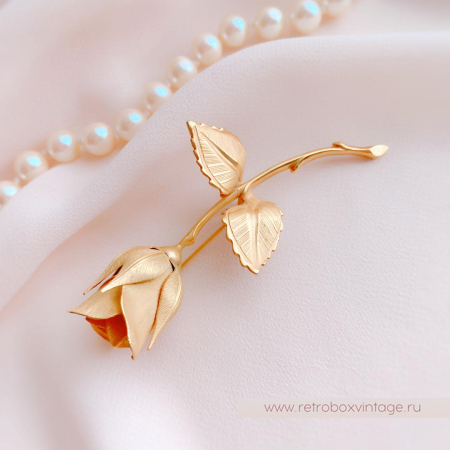 GIOVANNI Брошь «Легенда о рождественской розе: золото»