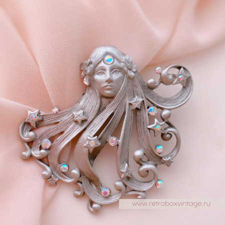 JJ / JONETTE JEWELRY Брошь «Принцесса звезд: серебро»