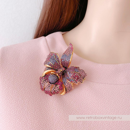 JOAN RIVERS Брошь «Пурпурная орхидея»